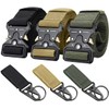 Ginwee 3-Pack Military Style Tactical Belts for Men, Quick-Release Metal