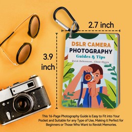 DSLR Cheat Sheet Settings: Camera Settings Cheat Book for Canon Nikon Sony - Basic Guide Cards About Exposure Settings Tips Exposure - Quick Reference Photography Accessories for Photographers （Girl）