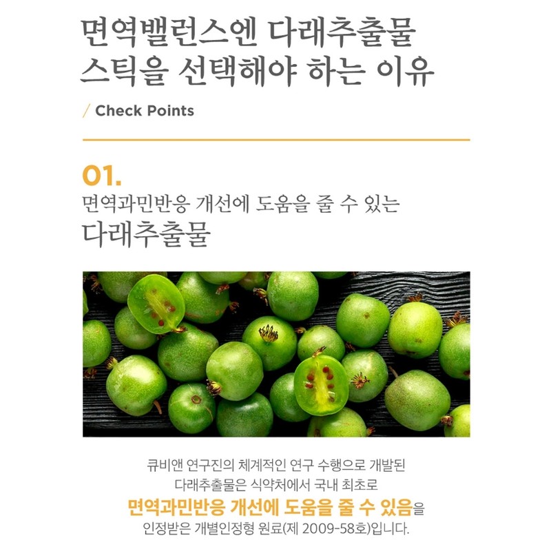 Actinidia extract, 30 sticks for improving immune hypersensitivity reaction /