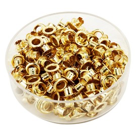 250 Pcs NUZAMAS Metal Eyelet Round Eyelet for Binding Metal Retainer Hole Slot Puncher Paper Card Single Hole Punch Binding Retainers Supplies for Home Office School