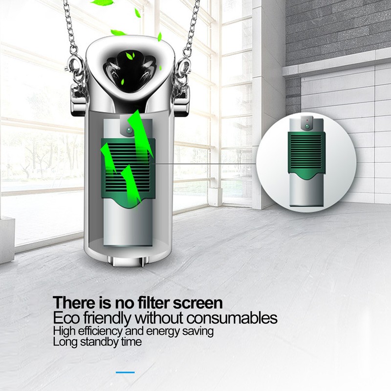 Wearable Air Purifier Rechargeable Portable Air Purifier Necklace for Haze