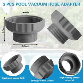 Innconee 3 Pcs 11239 Hose Adapter Compatible with INTEX Part, Pool Vacuum Hose Adapter Pool Skimmer Hose Adapter for Pool Parts Working, for Wall Fitting Connector Adapter, as shown in the picture