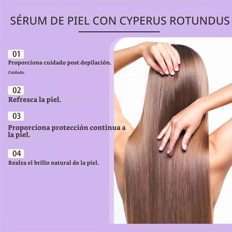 Aceite Depilatorio Suero de Cyperus Rotundus – Piel Suave y