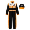 ReliBeauty Racing driver costume for children, boys with hat, 130