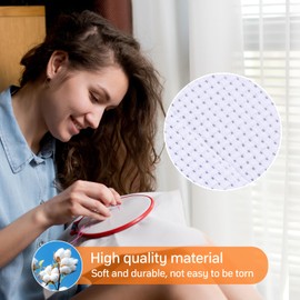 6 Pieces Cross Stitch Fabric Kit for DIY Embroidery! Craft Embroidery Cross Stitch on Cloth White 11 CT, Counted Fabric for Embroidery Sewing, 2 Sizes