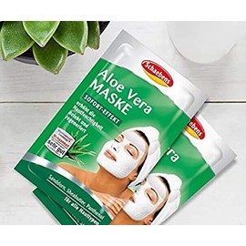 Schaebens Aloe Vera Gesichtsmaske - mit Sanddorn, Sheabutter und Panthenol - (10 x 2 Einheiten. 5 mL je Einheit - Für 20 Anwendungen) - Für alle Hauttypen