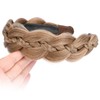 Oplira Wide Braid Headband with Teeth Synthetic Hair Braid Headband