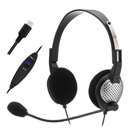 Andrea Electronics C1-1022600-1 model NC-185 VM USB High Fidelity Stereo USB Computer Headset with Noise Canceling Microphone and Volume/Mute Controls