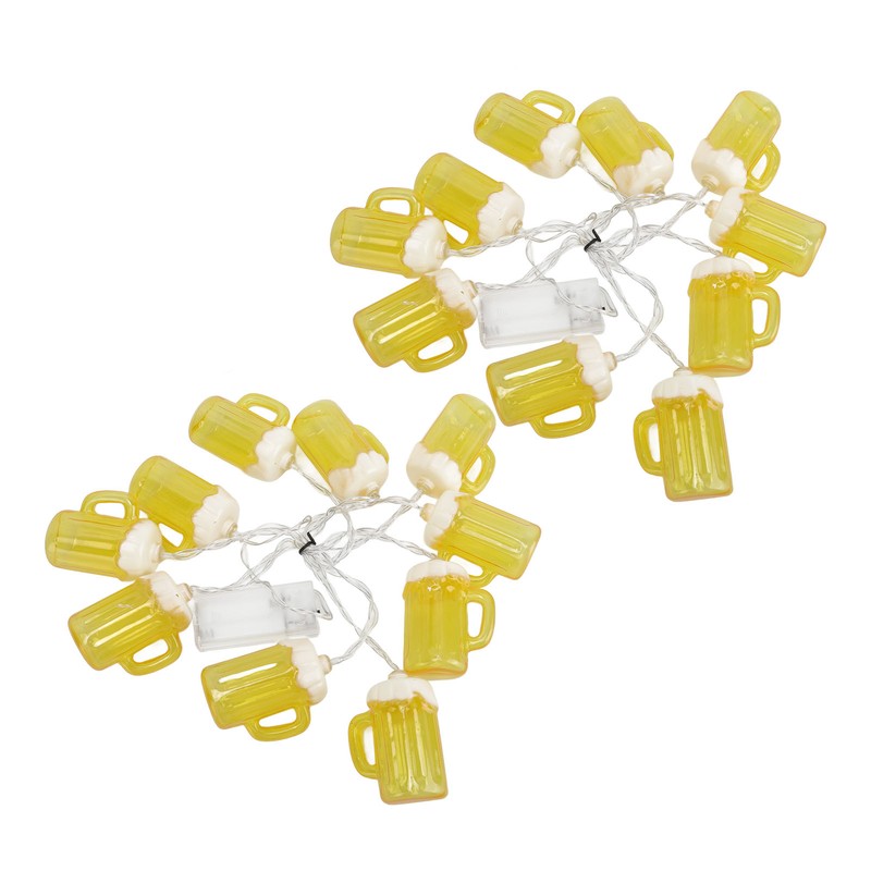 2pcs Beer String Lights 6.5ft 10LED Holiday Party Decorative String