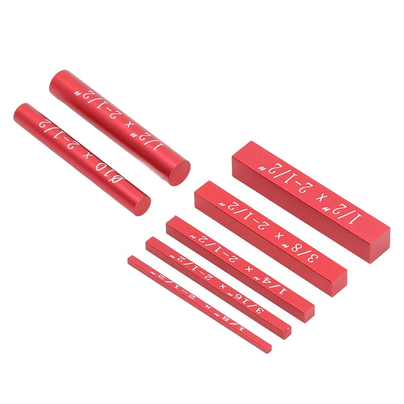 7PCS Setup Blocks Gauge Aluminum Alloy Black Anodized Suface Woodworking