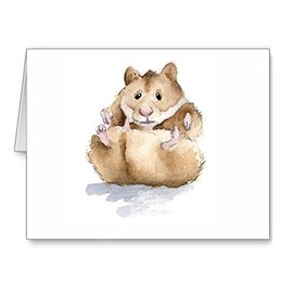 DJ Rogers Fine Art Hamster - Set of 10 Note Cards With Envelopes