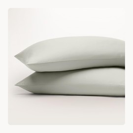 Seralino Side Sleeper Pillow Cover 40 x 145 cm, Green (Set of 2), 100% Organic Cotton, Oeko-Tex, Soft/Breathable, Cover for Side Sleeper Pillow with Zip, Cover Side Sleeper Pillow 145 x 40 cm