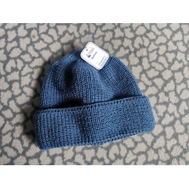 Leuchtfeuer Strickwaren Borkum 303 Beanie Chunky Knit Made in Germany, jeans colour