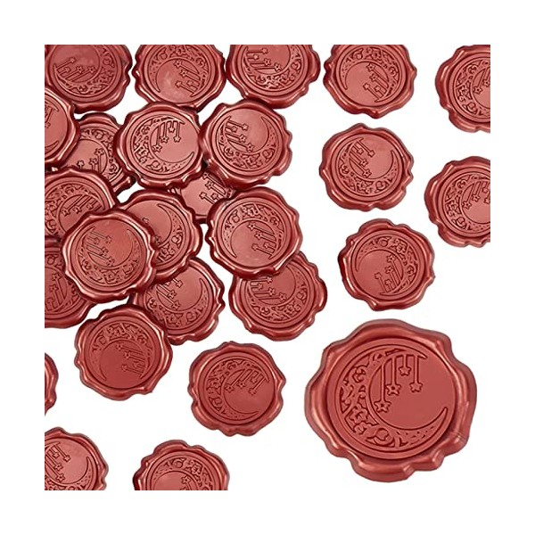 CRASPIRE Adhesive Wax Seal Stickers 25PCS Moon Stars Self- Adhesive