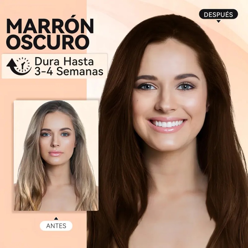 Kaisasa Champú Para Tinte De Cabello marrón oscuro 3 En