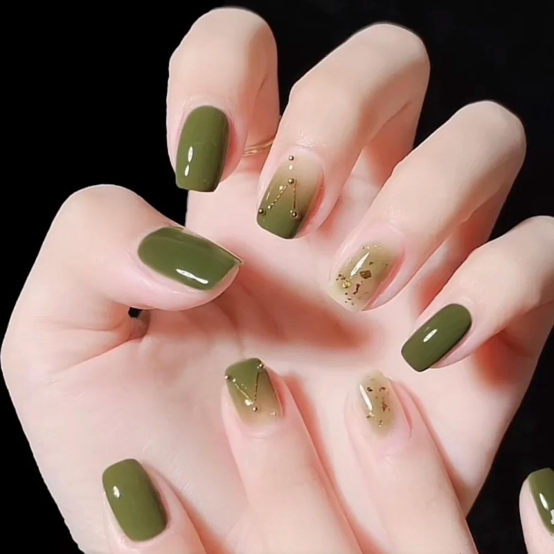 COSMOO Olive Green Nail Polish, 12ml Olive Quick Dry Nail