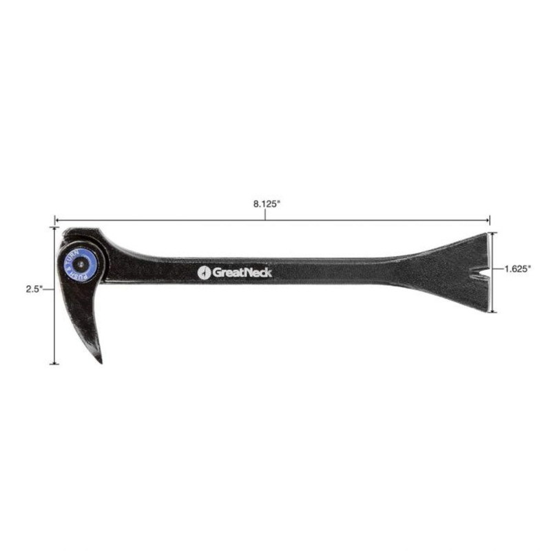 GreatNeck 70012 8 Inch Multi-Function Nail Puller and Pry Bar