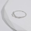 Meissa Zierlicher Mondring, 925 Sterling Silberring mit Perle, einzigartiger Himmelsring,