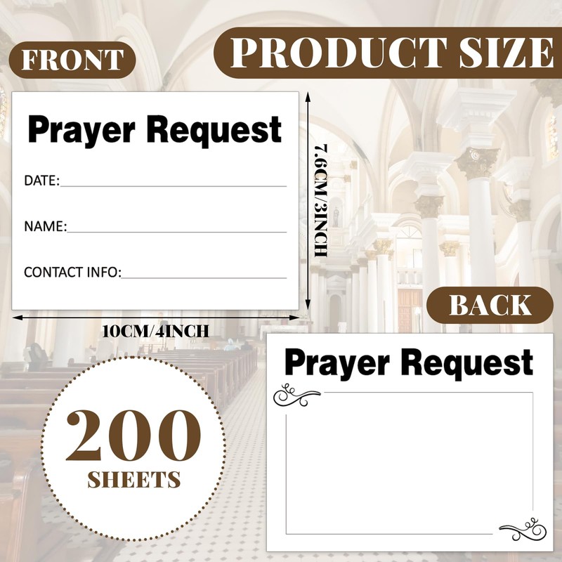 Moinchore 200 Pcs Prayer Request Cards 3x4 Inch Inspirations Prayer