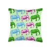 Africa Animal Artist Colorful Elephant Pattern Origami Throw Pillow