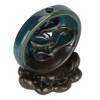 Backflow Incense Burner Waterfall Lotus Base Ceramic Holder Aromatherapy Ornament