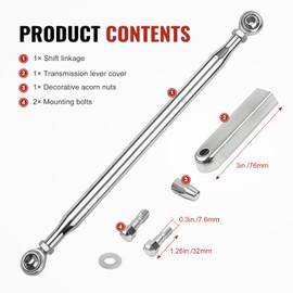 GZYF Motorcycle Round Gear Shift Linkage for Harley Touring Electra Glide FLHT, for Road King FLHR, Road Glide FLTR, Street Glide FLHX, Trike FLHTCUTG FLHXXX FLRT, Chrome