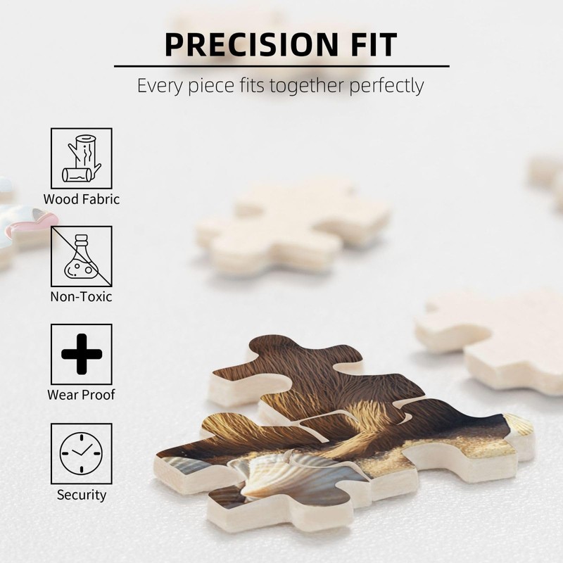 MA6GE8DE Beach Vacation Capybara Jigsaw Puzzles 500 PCS,Enjoy The Puzzle