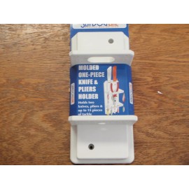 Sea-Dog FISHING PLIERS KNIFE HOLDER 3259251 TOOL LURES FITS 2 KNIVES boat hardware white