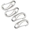 4pcs 100mm Heavy Duty Snap Rope Hook Stainless Steel Spring