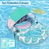 COOLCOOLDEE Pool Lounge Float with Canopy UPF50+,Extra Large Pool Floats