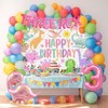 Mocsicka Dinosaur Birthday Backdrop Cartoon Dinosaur Birthday Background Party Decor