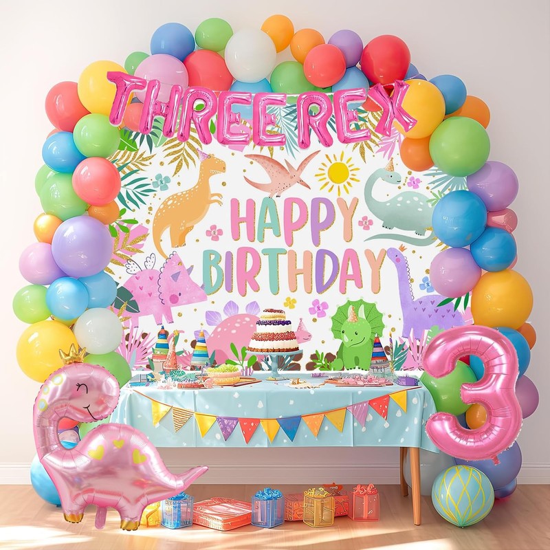 Mocsicka Dinosaur Birthday Backdrop Cartoon Dinosaur Birthday Background Party Decor