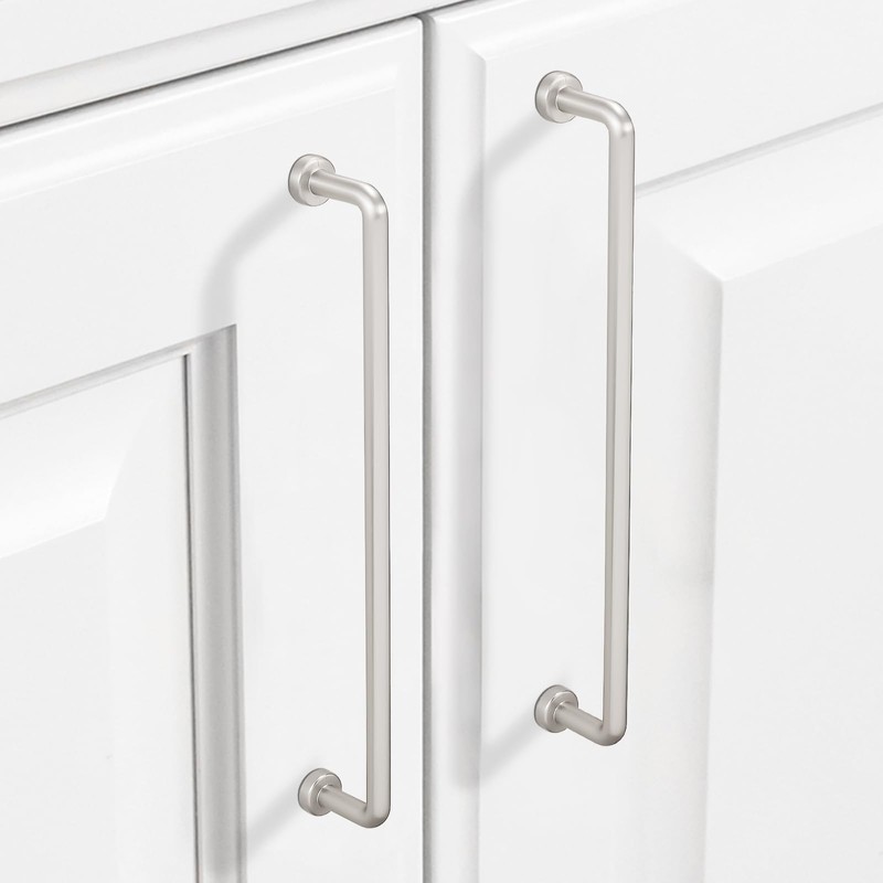 POVEFONK 6 Pack 10 inch(254mm) Brushed Satin Nickel Kitchen Cabinet