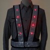 LED Safety Vest Reflective Material Width 6cm, Navy/White