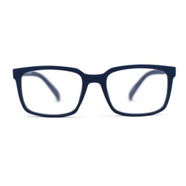SA106 Stylish Matte Finish Rectangle Plastic Reading Glasses Blue +3.25