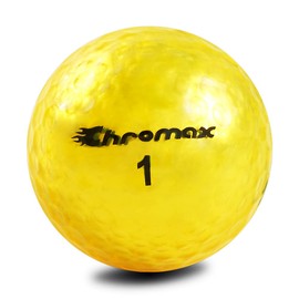 Chromax メタリック M5 カラーゴルフボール (チューブ3個パック) イエロー