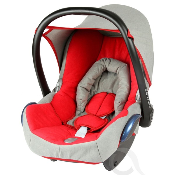 Replacement Seat Cover fits Maxi COSI CabrioFix 0+ (red - Grey)