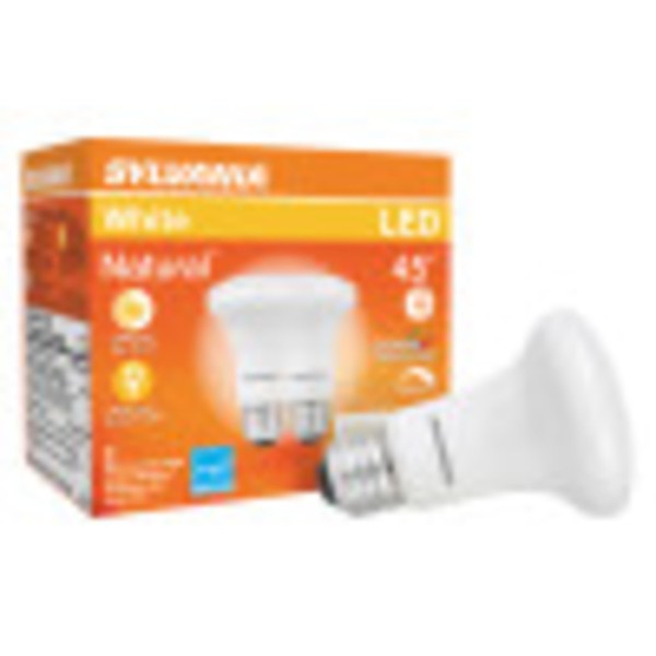 Sylvania LED TruWave Natural Series R20 Light Bulb, 50W Equivalent Efficient 5W, Dimmable, Frosted, 3000K, Neutral White - 2 Pack (40789)
