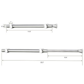 Valet Rods for Closets, Adjustable Closet Rods for Hanging Clothes, Valet Rod for Closet Pull Out, Heavy Duty Closet Valet Rod for Bedroom, Laundry, Wardrobe Organization (Silver) 2-Pack