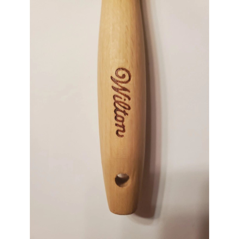 Wilton Skeletons Spatula Wooden Handle Purple Silicone 11" Long NEW