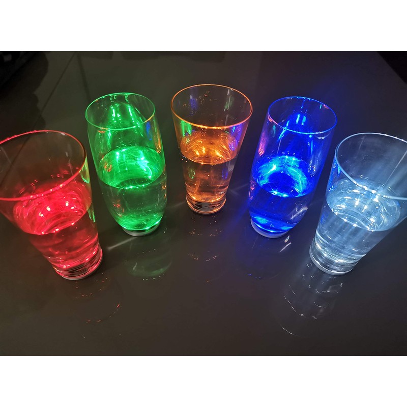 LED Coasters 12-Pack, 7 Colour Settings, Light Up Coasters for