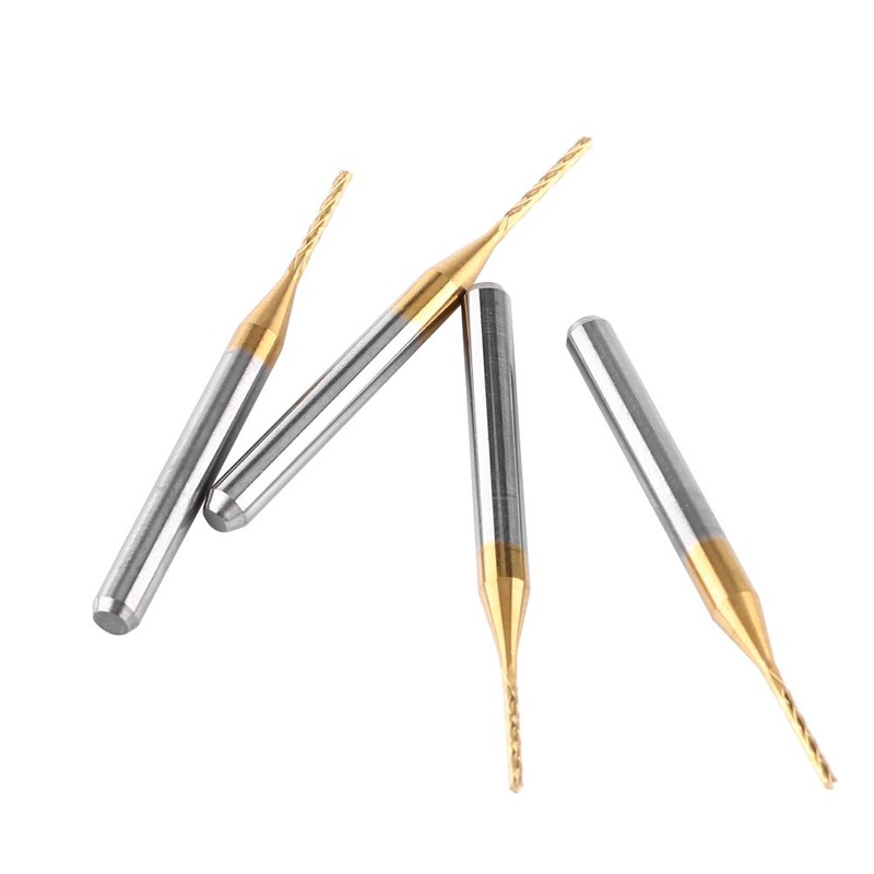 10pcs 1 mm Carbide Square End Mill Titanium Coated Engraving