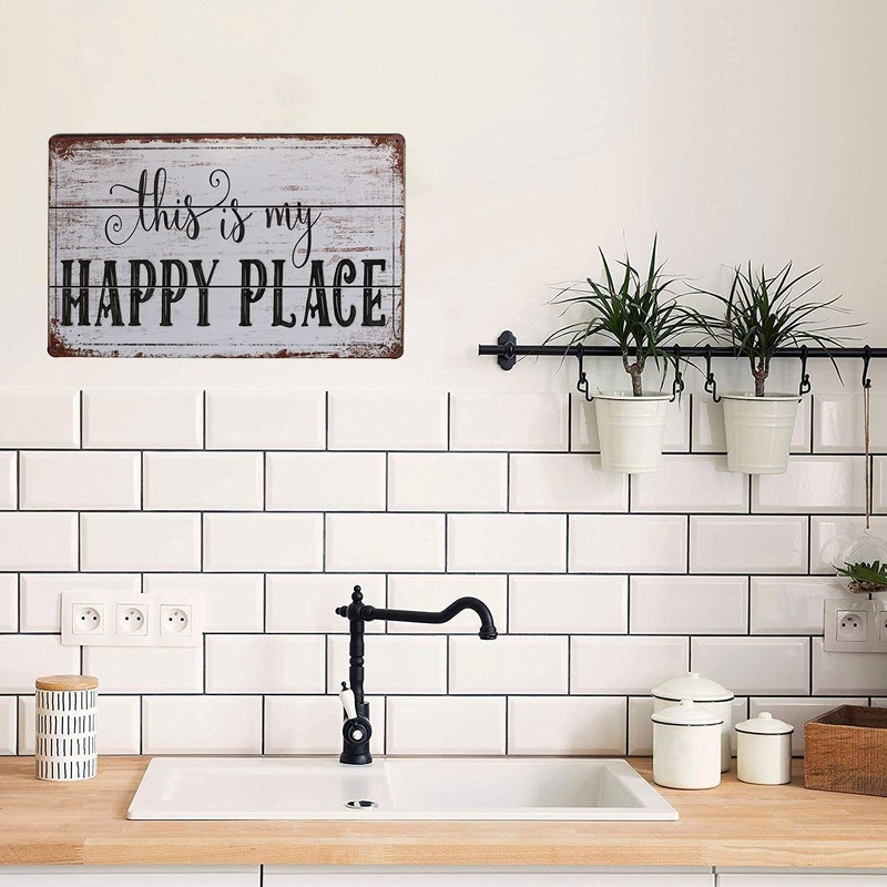 Hioni This is My Happy Place Tin Sign