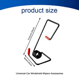 Lyxheth 2PCS Windshield Wiper Arm Pressure Spring Booster, Wiper Springs, Multi-Functional Wiper Blade Assist Springs with Silicone Cap, Universal Superpower Wiper Booster Springs Fit for Cars (2PCS)