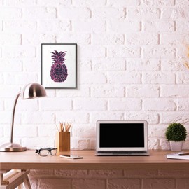 Stupell Industries Fashioner Pineapple Pink Watercolor, Design by Artist Amanda Greenwood Wall Art, 11 x 14, Black Framed