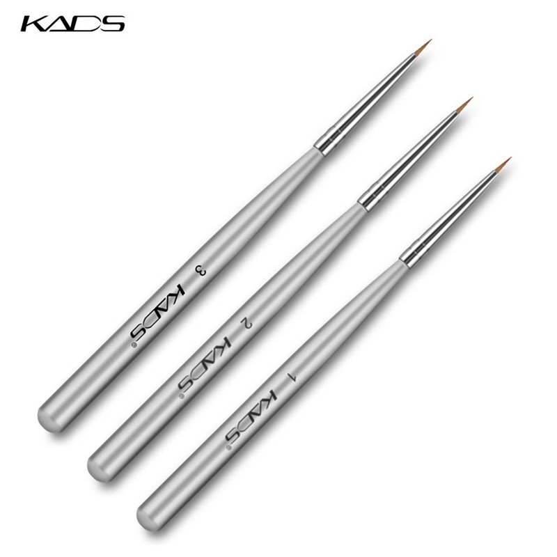 KADS 3pcs/set Professional Acrylic Nail Art Brush Set for UV