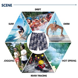 Dminyak Mens Inch Quick Dry Swim Trunks Beach Vacation Essentials Board Shorts