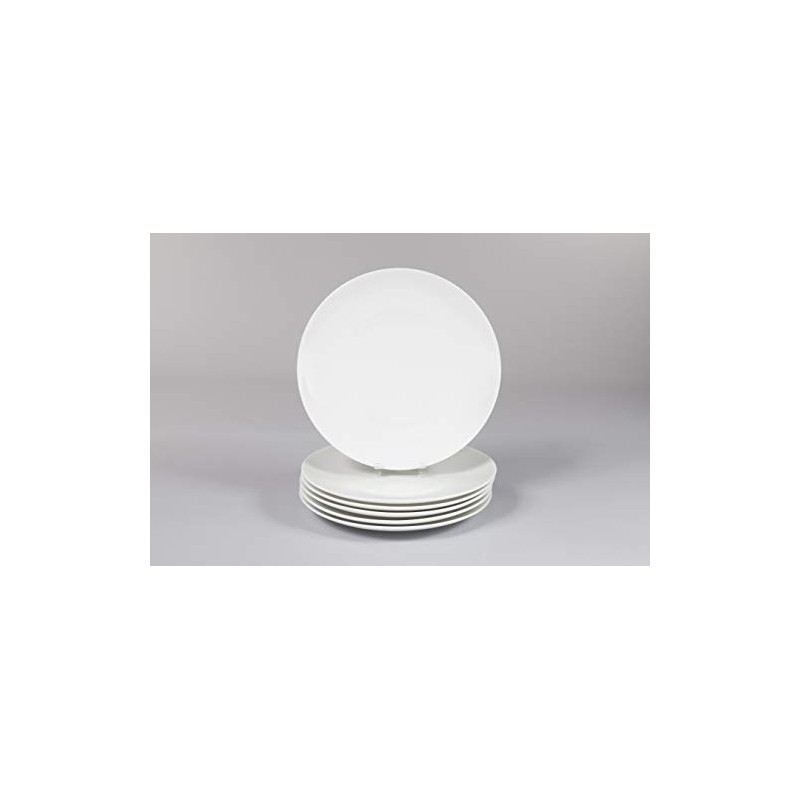 Buttercup China 8-Inch Fine Bone Coupe Plate Set of 6