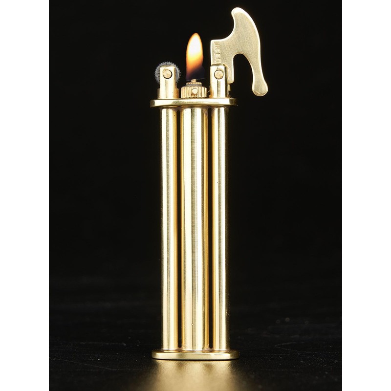 Vintage Antique Lighter,Cool Lighters, Unique Birthday Gifts for Men (Gold)