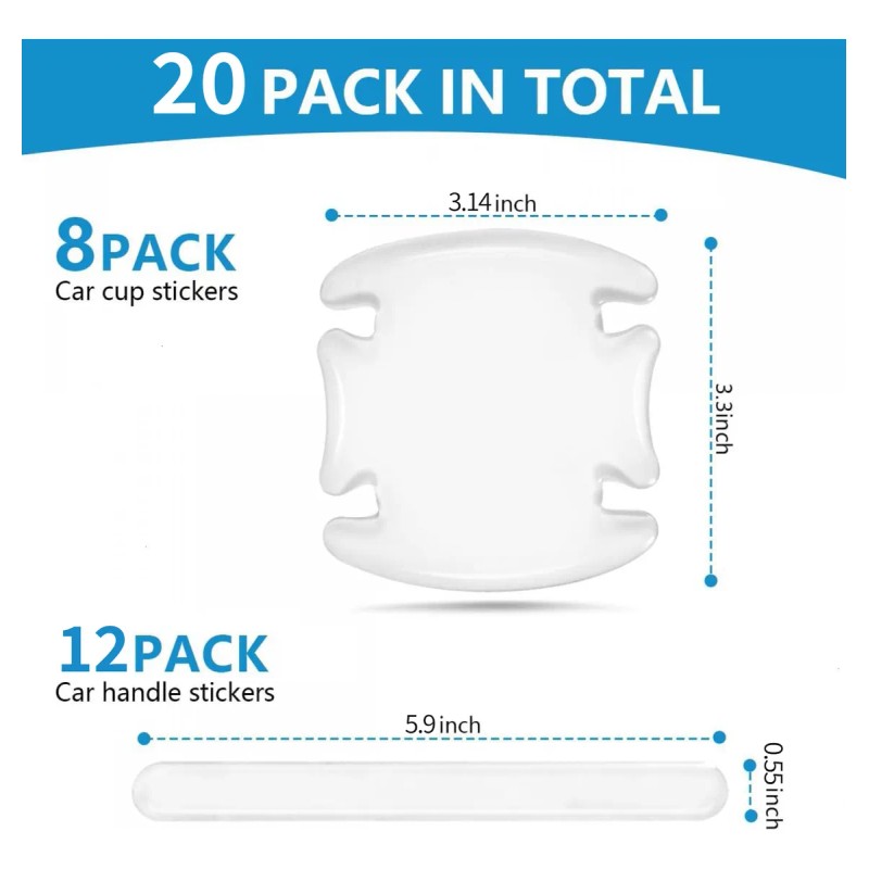 Protector Para Manija De Puerta Auto Pegatinas Coche 20pzs